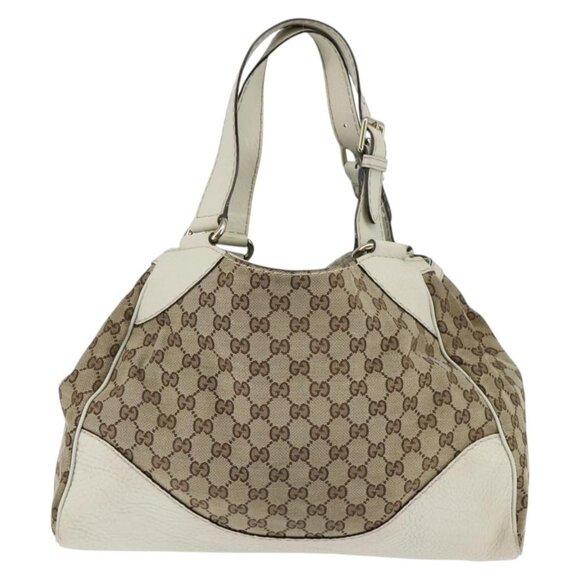 GUCCI GG Canvas Tote Bag Beige Gold 223972 Auth SW1704 - Picture 2 of 16